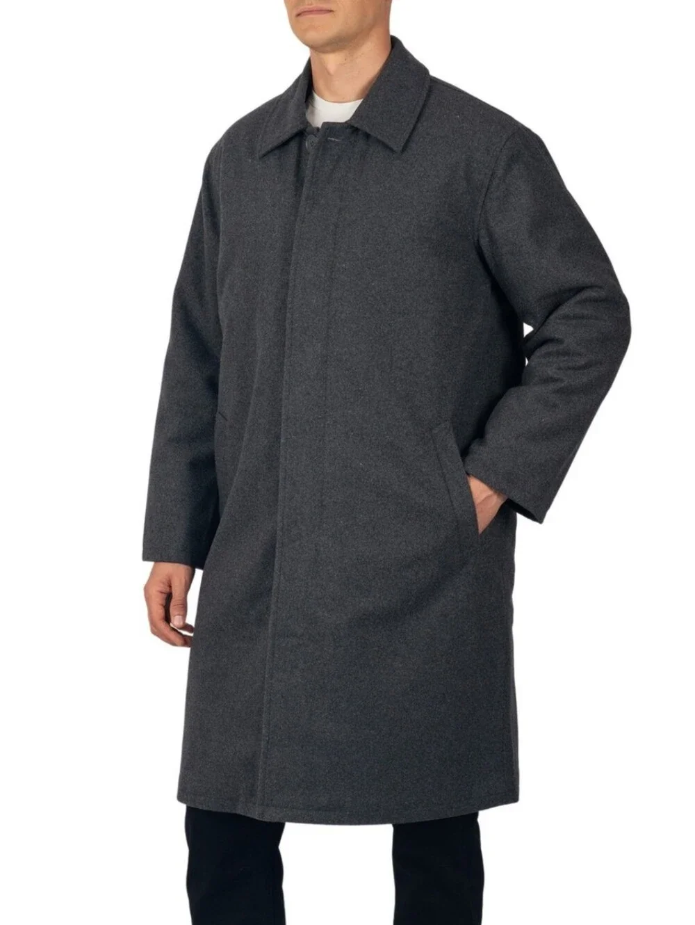 NWOT Zach Wool Blend Overcoat By Alpine Swiss XL